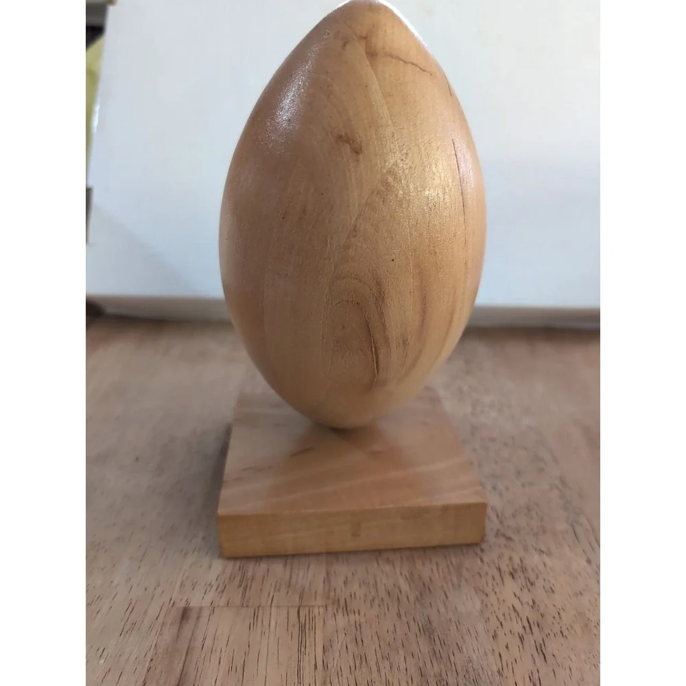 GRID WORKS MICHIGAN WOLVERINES‎ LASER ENGRAVED WOOD FOOTBALL ON  STAND  8